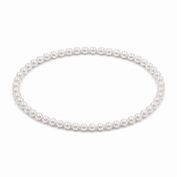 Handcrafted 4mm White Pearl beaded bracelet