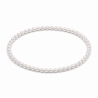 Handcrafted 4mm White Pearl beaded bracelet
