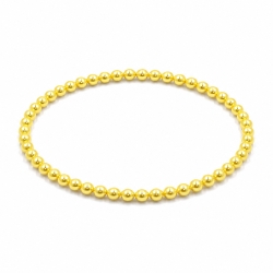 Handcrafted 4mm Yellow Pearl beaded bracelet