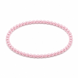 Handcrafted 4mm Baby Pink Pearl beaded bracelet