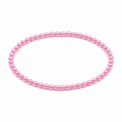 Handcrafted 4mm Pink Pearl beaded bracelet