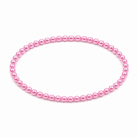 Handcrafted 4mm Pink Pearl beaded bracelet