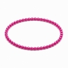 Handcrafted 4mm Fuchsia Pearl beaded bracelet