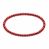 Handcrafted 4mm Red Pearl beaded bracelet