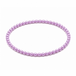Handcrafted 4mm Lilac Pearl beaded bracelet