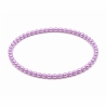 Handcrafted 4mm Lilac Pearl beaded bracelet