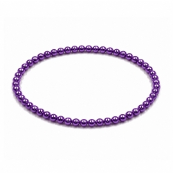 Handcrafted 4mm Purple Pearl beaded bracelet