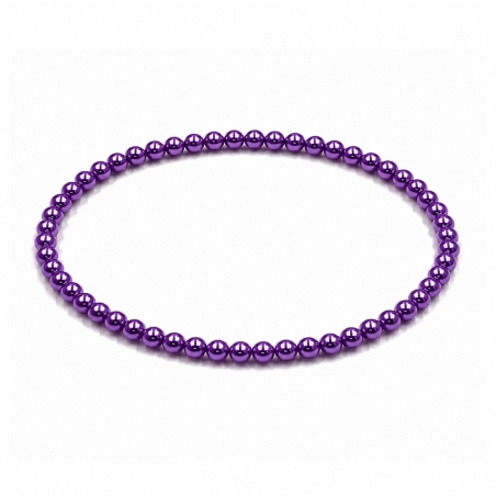 Handcrafted 4mm Purple Pearl beaded bracelet