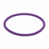Handcrafted 4mm Purple Pearl beaded bracelet