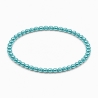 Handcrafted 4mm Aqua Pearl beaded bracelet