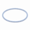 Handcrafted 4mm Ice Blue Pearl beaded bracelet