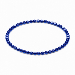 Handcrafted 4mm Royal Blue Pearl beaded bracelet