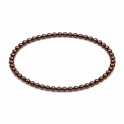 Handcrafted 4mm Chocolate Pearl beaded bracelet