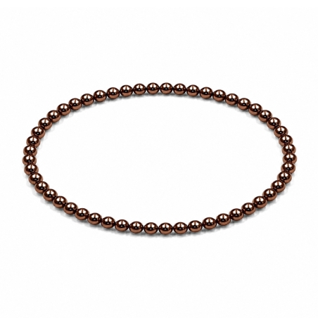 Handcrafted 4mm Chocolate Pearl beaded bracelet