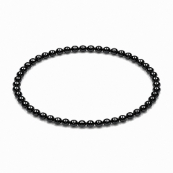Handcrafted 4mm Black Pearl beaded bracelet