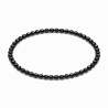 Handcrafted 4mm Black Pearl beaded bracelet