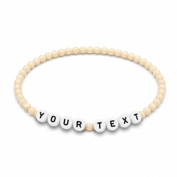 Cream 4mm Personalised Bracelets 402