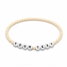 Cream 4mm Personalised Bracelets 402
