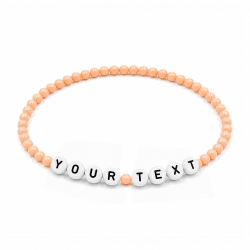Peach 4mm Personalised Bracelets 403