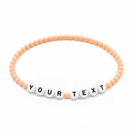 Peach 4mm Personalised Bracelets 403