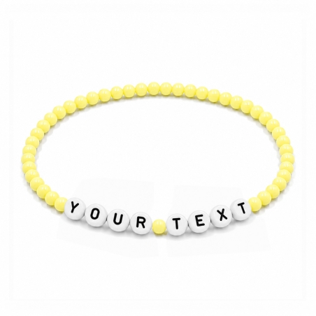 Pastel Yellow 4mm Personalised Bracelets 404