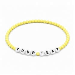 Yellow 4mm Personalised Bracelets 405