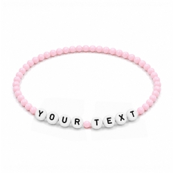 Baby Pink 4mm Personalised Bracelets 409