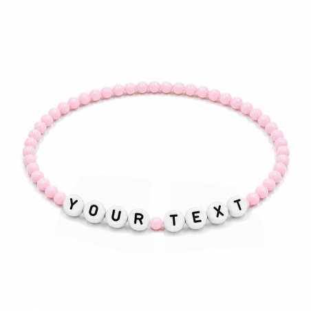 Baby Pink 4mm Personalised Bracelets 409