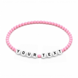 Pink 4mm Personalised Bracelets 410