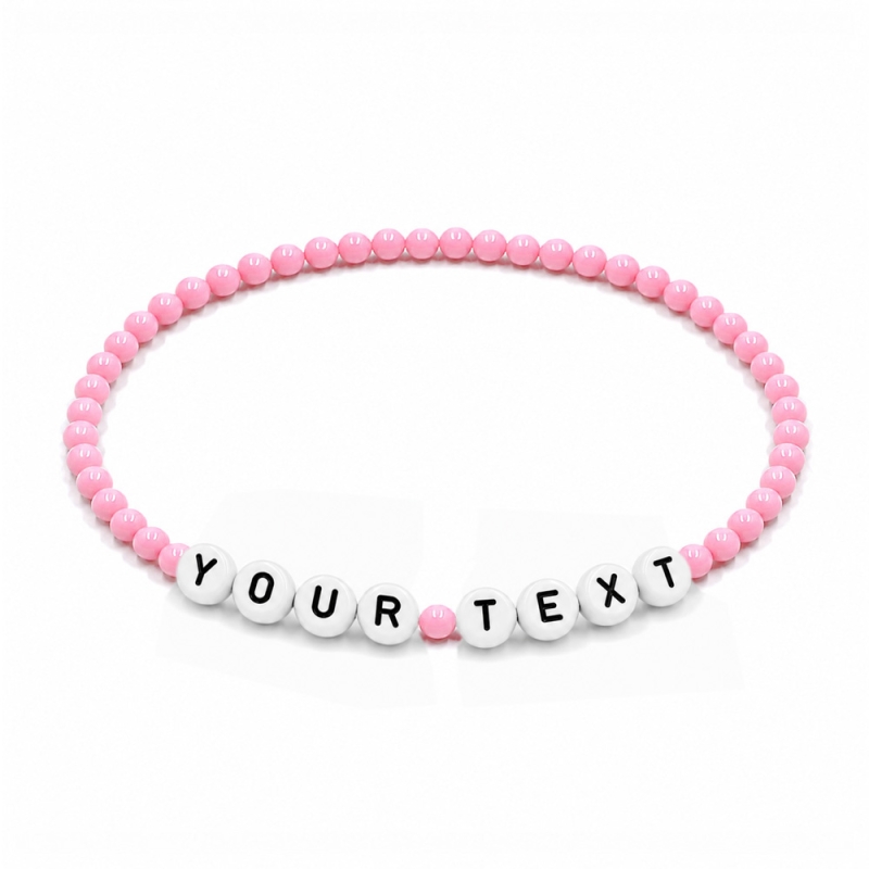 Pink 4mm Personalised Bracelets 410