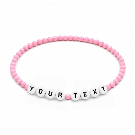 Pink 4mm Personalised Bracelets 410