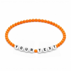 Orange 4mm Personalised Bracelets 412