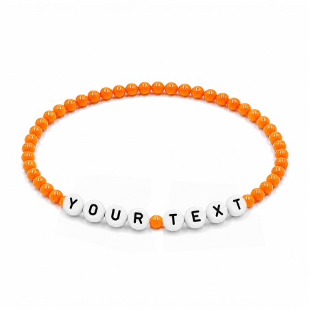 Orange 4mm Personalised Bracelets 412