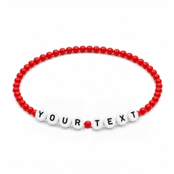 Red 4mm Personalised Bracelets 413