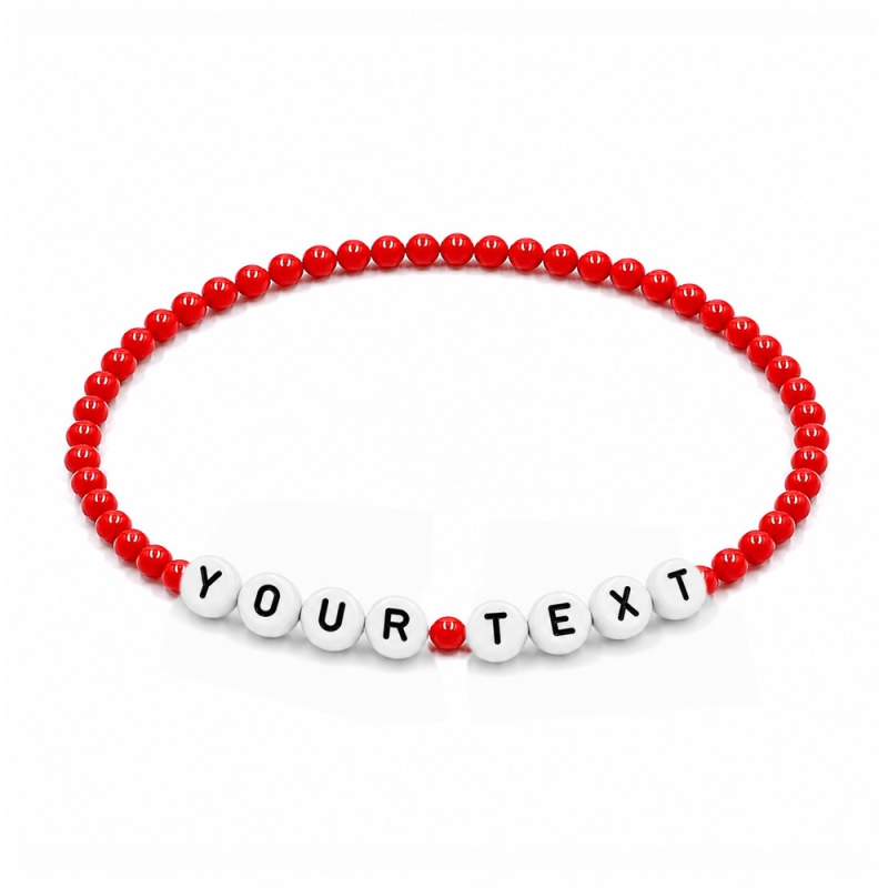 Red 4mm Personalised Bracelets 413