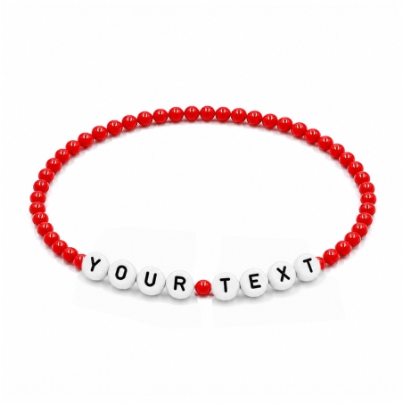 Red 4mm Personalised Bracelets 413