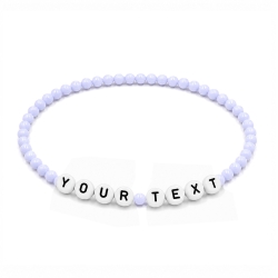 Pastel Lavender 4mm Personalised Bracelets 414