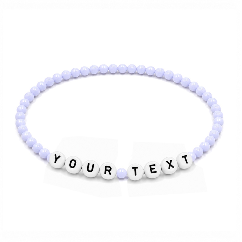 Pastel Lavender 4mm Personalised Bracelets 414