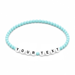 Baby Blue 4mm Personalised Bracelets 417