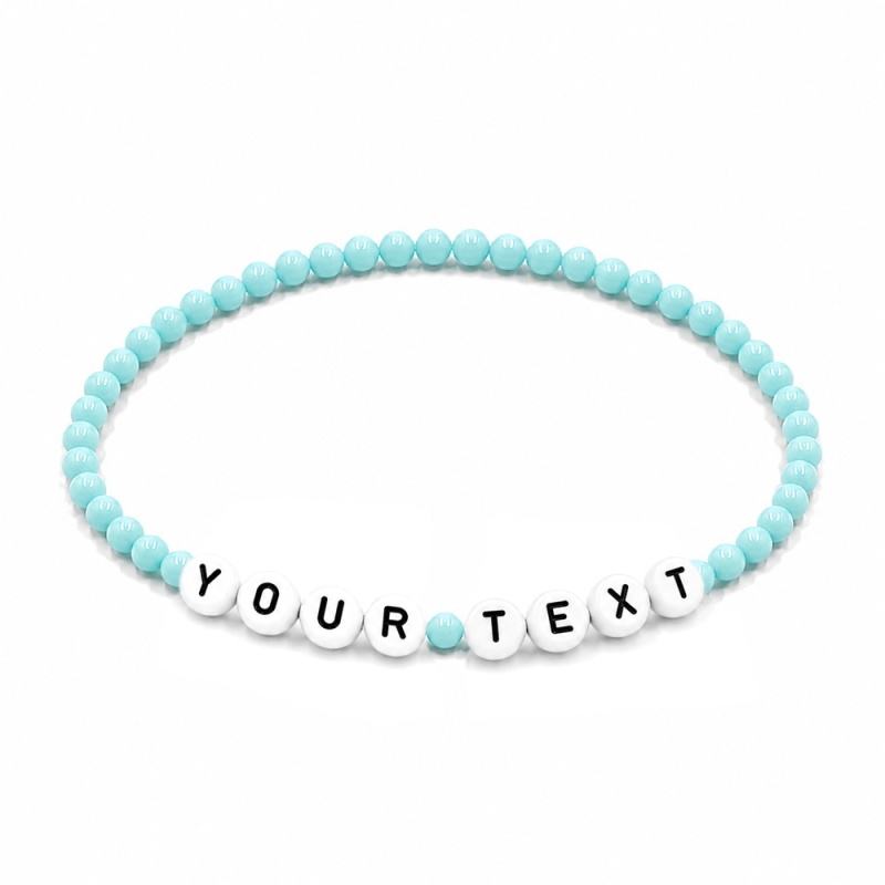 Baby Blue 4mm Personalised Bracelets 417