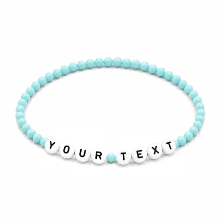 Baby Blue 4mm Personalised Bracelets 417