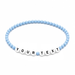 Sky Blue 4mm Personalised Bracelets 418