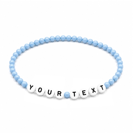 Sky Blue 4mm Personalised Bracelets 418
