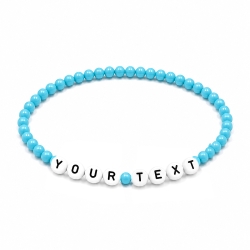 Blue 4mm Personalised Bracelets 419
