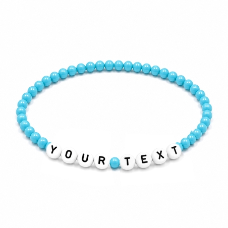 Blue 4mm Personalised Bracelets 419