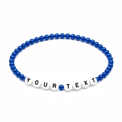 Royal Blue 4mm Personalised Bracelets 420
