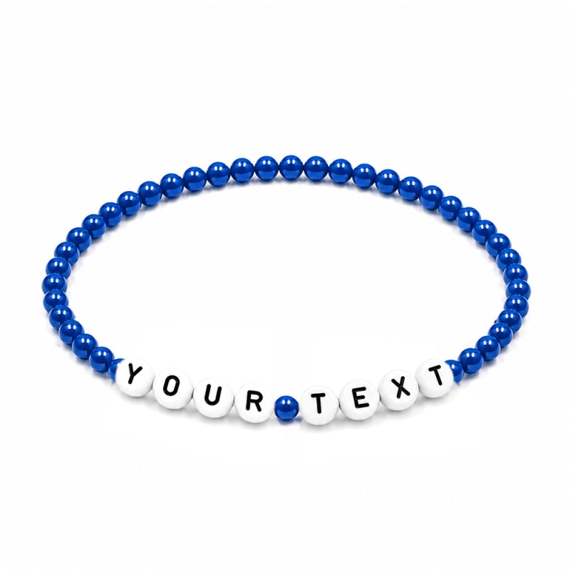 Royal Blue 4mm Personalised Bracelets 420