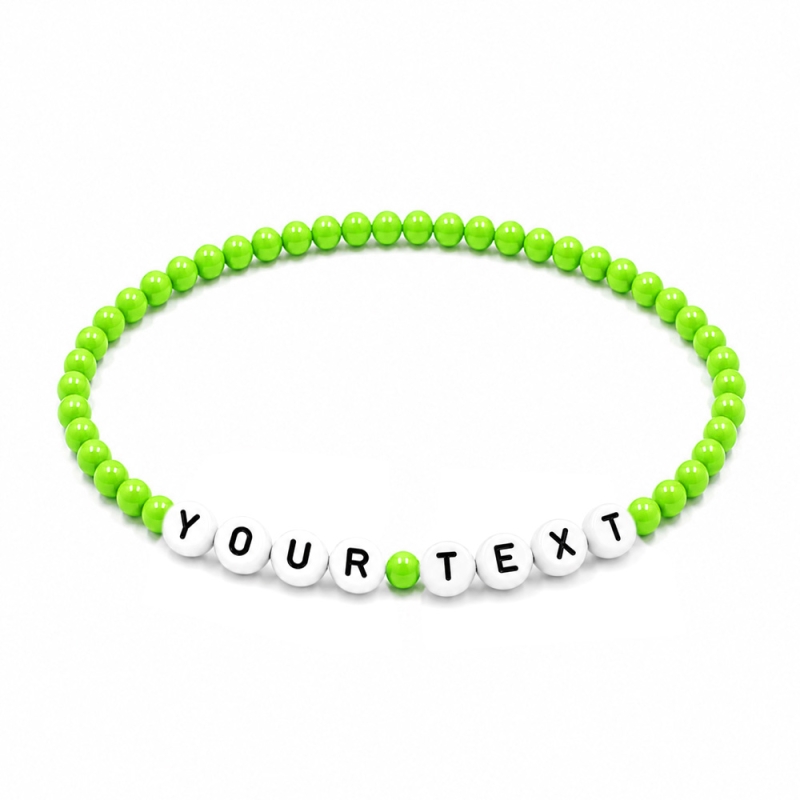 Apple Green 4mm Personalised Bracelets 422