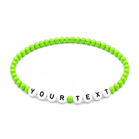 Apple Green 4mm Personalised Bracelets 422