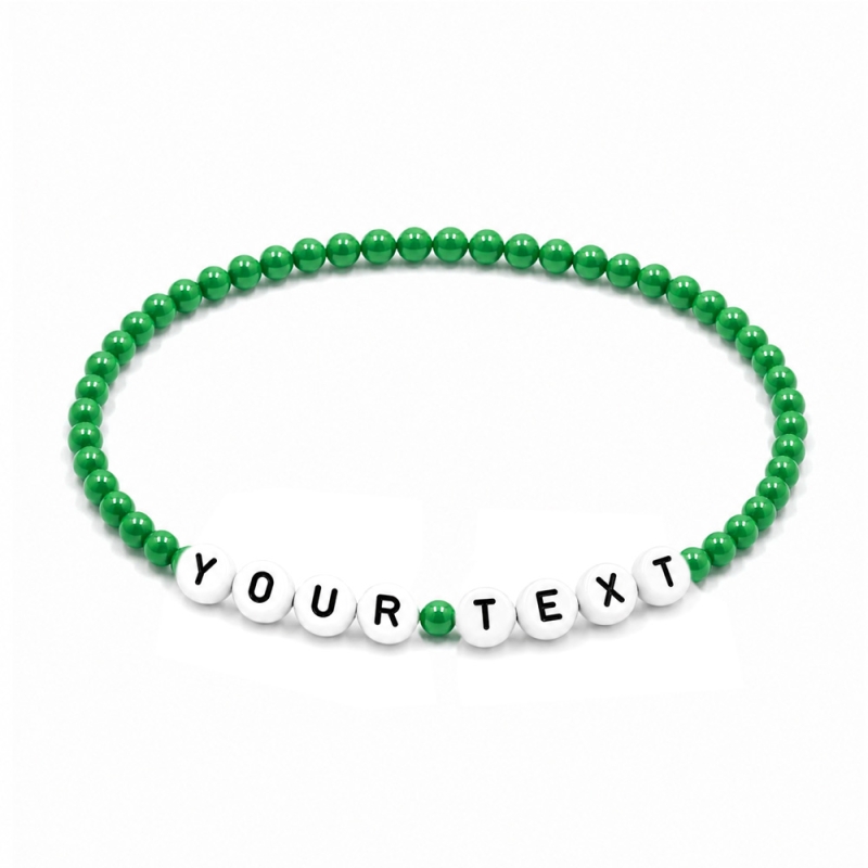 Green 4mm Personalised Bracelets 425